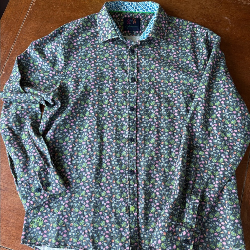 John Lennon Floral Pattern Shirt